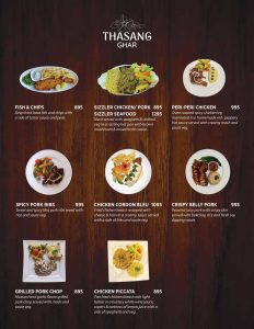 Thasang ghar ditital menu